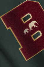 Classic B Chenille Crewneck (Green/Burgundy) - Image 4