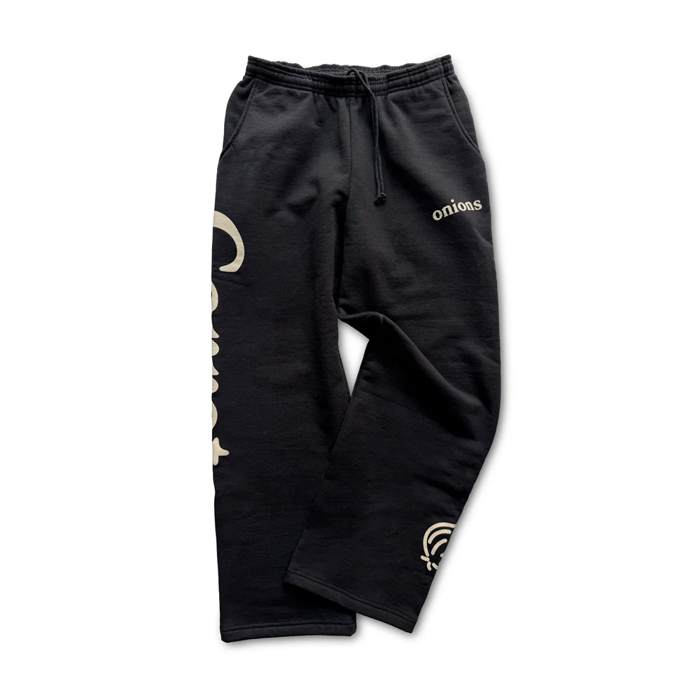Onions Wordmark Sweatpants - Black Onions Wordmark Sweatpants - Black - Image 1