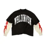 "Flame" 2-In-1 Long Sleeve Tee (Black/Red)