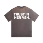 "Trust In Her VSN" Oversized Tee (Vintage Brown/White)