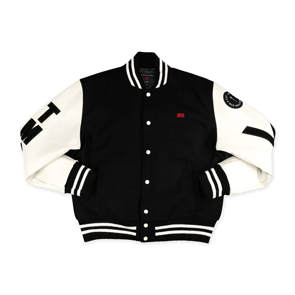 Victory Crenshaw Letterman Jacket - Black Victory Crenshaw Letterman Jacket - Black - Image 1