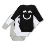 Long Sleeve Big Smile Bodysuit Set (3-Pack)