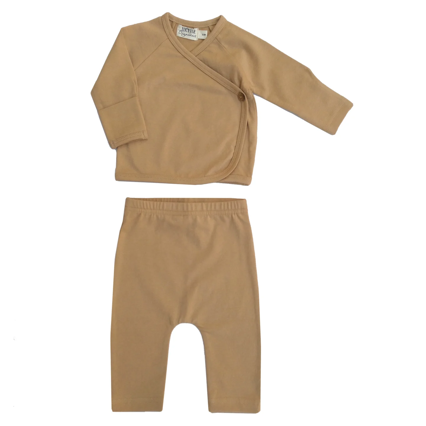 Organic Newborn Kimono Set Coming Home 2-Piece Organic Kimono Top & Bottom Set - Image 1