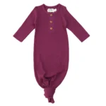 Organic Waffle Newborn Knotted Gown