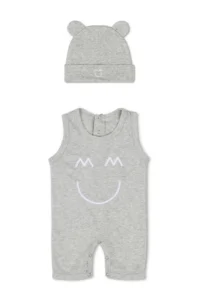 Sleeveless Romper and Bunny Hat Set